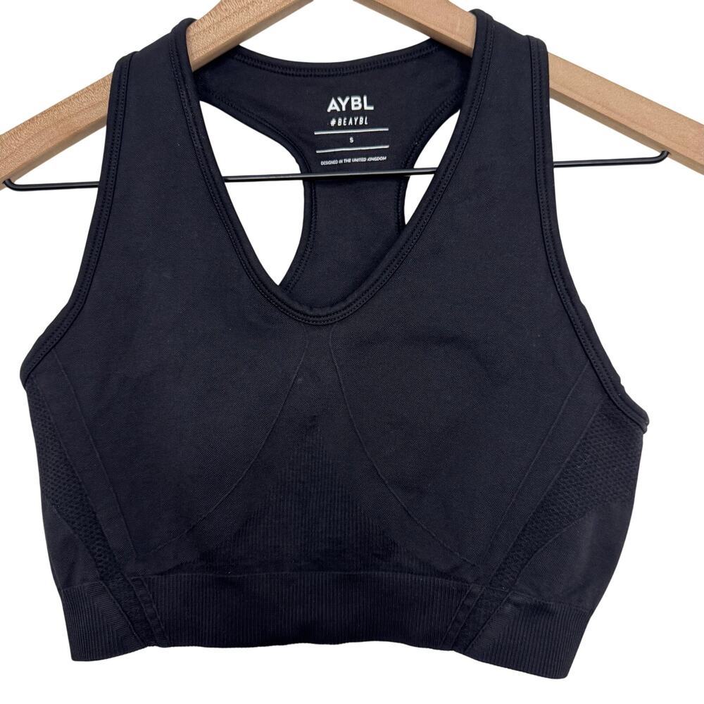 AYBL Seamless Racerback Sports Bra Black Size Small